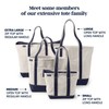 Lands' End Natural Open Top Canvas Tote Natural/beacon Blue Medium