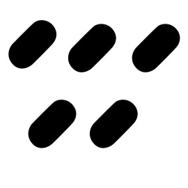 Unbranded Small Oval Jewelry Black Velvet Padded Pad Display 5Pc 5 Inch x 9 Inch