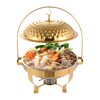 6.3 QT Round Chafing Dish Buffet Set, 1-Pack Stainless Steel