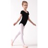 VINGT ANS Girls Short Sleeve Team Basic Leotard Ballet Dance