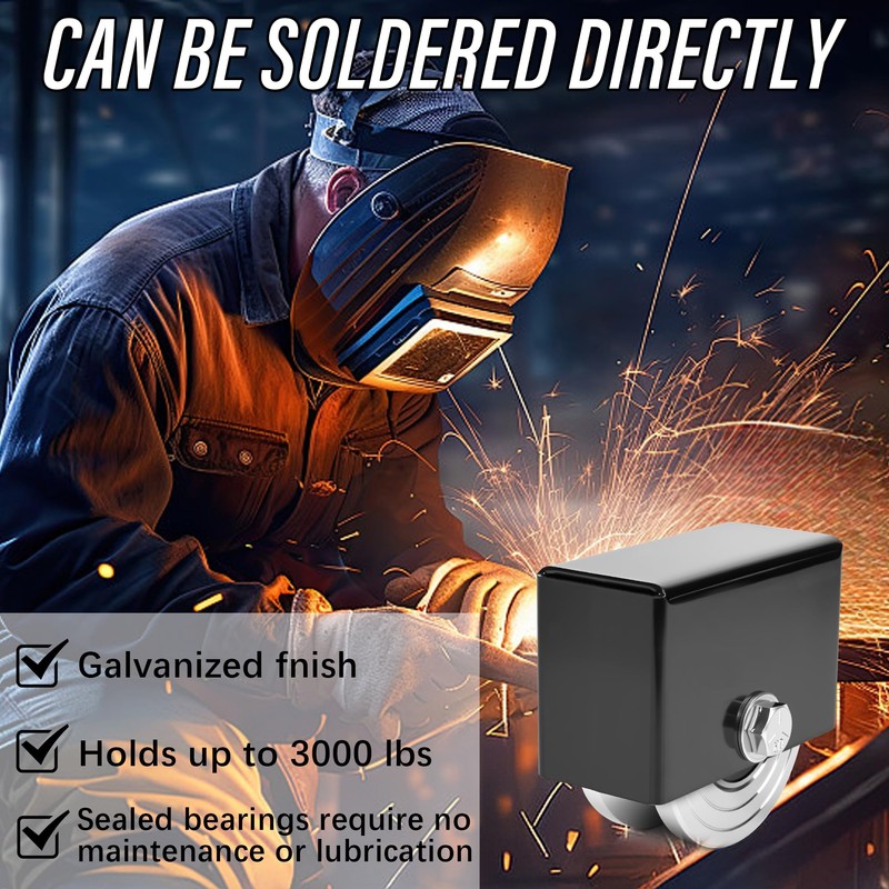 2 Pack 4" V-Groove Slide Gate Wheel with Welded Bracket