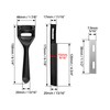QWORK® Metal Leather Skiver and Curved Shape Safety Beveler Skiver,