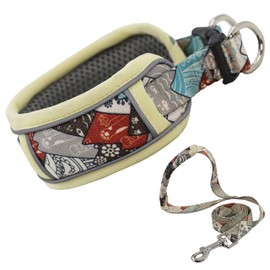 Dog Collar with Lead, Dog Lead with Collar, Nylon Reflective Collar, Breathable, Adjustable, Dog Lead for Medium Dogs, Nylon Dog Collar, Adjustable with Padded, M