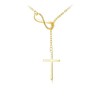 StyleJella Gold Cross Necklaces for Women - Infinity Dainty Non
