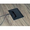 ATM® Desk Cable Grommet, Aluminium with Integrated Brush and Flap,
