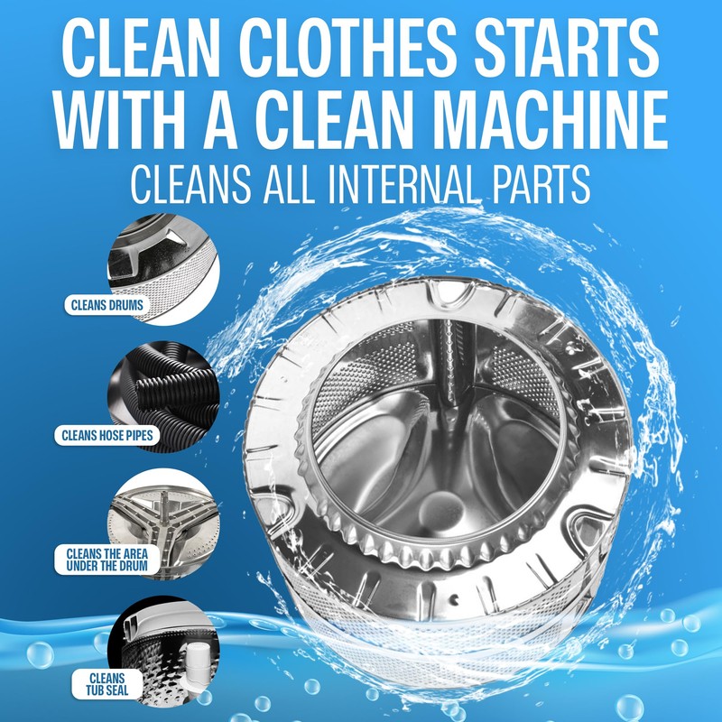 Sudstainables Washing Machine Cleaner Tablets (24-Pack) – Deep Clean Odor