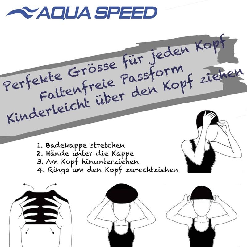 Aqua Speed Women's Swimming Cap Pink Swimming Cap Retro Swimming