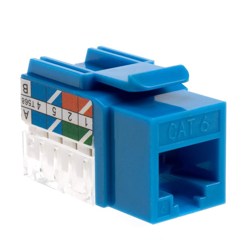 SATMAXIMUM Cat6 Keystone Ethernet Wall Jack Punch Down UTP 45-Degree