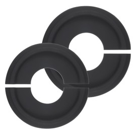 PATIKIL Ceiling Medallion, 2 Pcs 10" OD x 4" ID PU Decorative Ceiling Light Medallion Chandelier Medallion Split Ceiling Light Cover Plate for Ceiling Light Fixtures Fans, Black