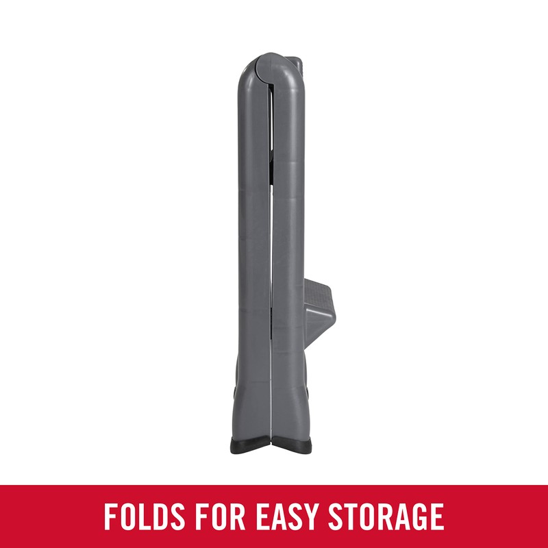 Rubbermaid Two-Step Folding Foot Stool 14-Inch High Gray 300-Pound Capacity