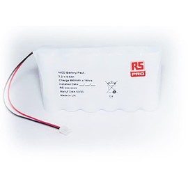 Rechargeable Battery Pack 6 Cell 7.2V 940mAh Size AA NiCd Wire Leads, Pack of 1, MFR: 2042762