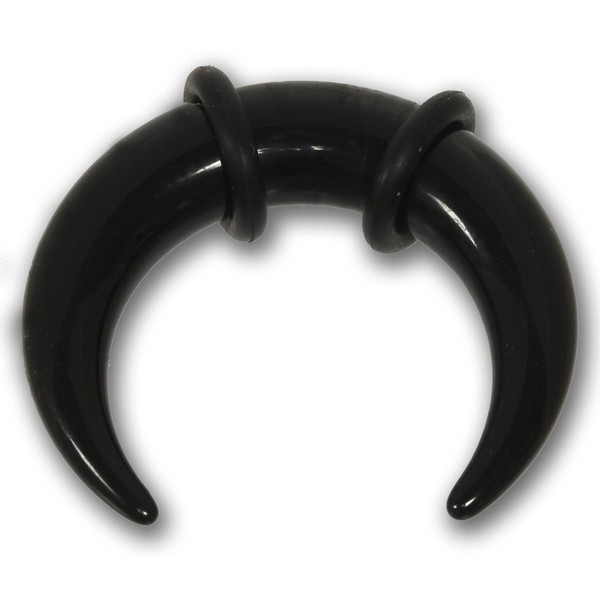 Pain-is-Art Black Acrylic Expander Piercing 1.6-10 mm, Acrylic