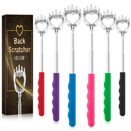 HOFASON Christmas Gifts for Women Men Kids, 6 Pack Love Back Scratcher, Stocking Stuffers for Women Men Adults, White Elephant Gifts for Adults, Prizes for Adult Birthday Gift for Mom Dad Wife Husband