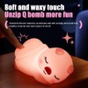GWALSNTH LED Lying Pig Tapping Lamp, 3 Level Dimmable Nursery