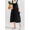 NASSIA Women's Apron One-Piece Long Linen, Shoulder Bag, Cafe Store,