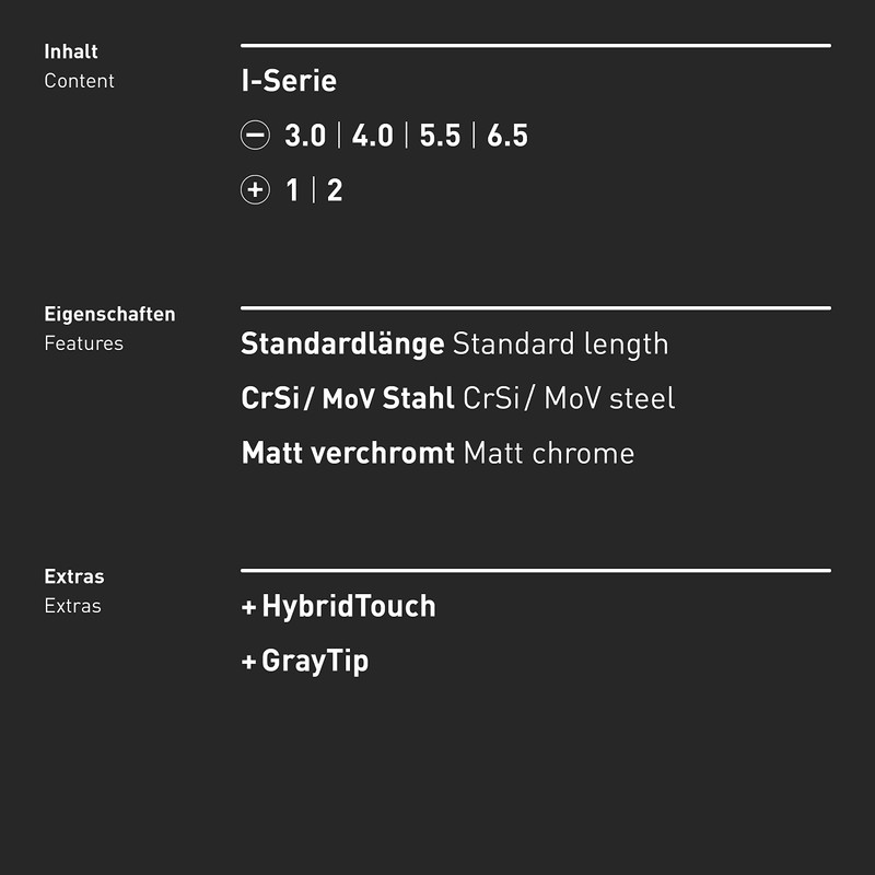 INBUS® 73790 Screwdriver Set 6-Piece, SL3-6.5 & PH1-2, with HybridTouch