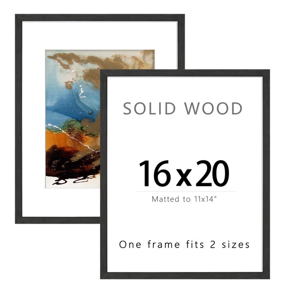 GiftMust 16x20 Set of 2 Solid Wood Picture Frame, Poster