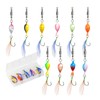 KINHARD Stück Spoons Forelle, Spiralform Angelköder Set, mit Federn Angelköder,