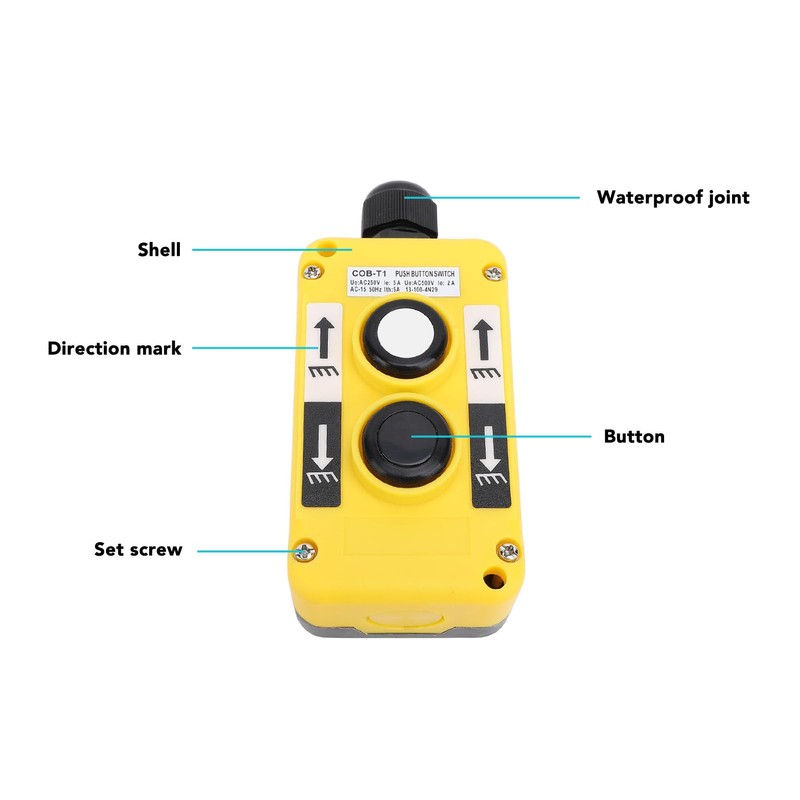 Rainproof Electric Hoist Crane Pushbutton Switches COB-61 Crane Pendant Control