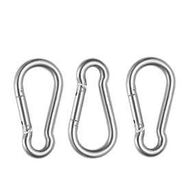 Dekton 3pc Extra Large Carabiner Hook 100mm -Heavy-Duty Aluminum| Strong Load Capacity|Secure Locking Mechanism| Ideal for Outdoor, Camping, and Gear| Durable & Lightweight| Versatile Use|Easy Clip-On