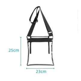 Clear Bag Stadium Approved Crossbody,clear Concert Bag purse Plastic Bags Clear Makeup Bags Messenger Shoulder Bag with Adjustable Strap,Clear Purses for Women Stadium(25 * 23cm)