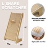 Meeyoview Cat Scratcher, L Shape Cat Scratching Pad, Sisal Cat