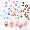 JCAKES 4 Boxes Christmas Nail Charms 3D Nail Glitter Sequins
