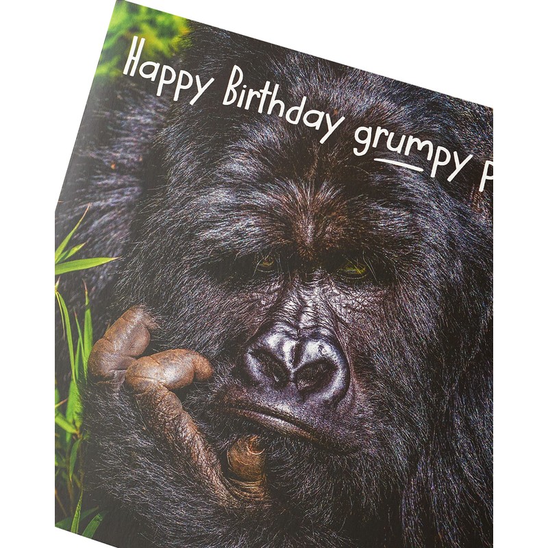 UK Greetings Birthday Card for Him/Her/Friend - Grumpy Gorilla Design
