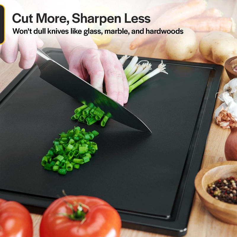 Commercial Grade Plastic Cutting Board with Juice Groove - 18