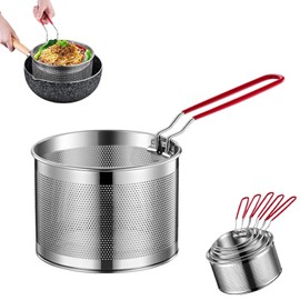 Fry Basket, Stainless Steel, French Fries Basket, Oil Strainer, French Fries, Tempura, Fry Basket, Removable Handle, For Household Frying, Cookware, Boiled Food, Chip Basket, Potatoes, Fried Chicken,