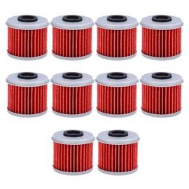 Kurihina Compatible with 15412-MEN-671 HF116 Oil Filter for ATV Honda TRX450R CRF250X CRF450X CRF250R Motorcycle (Pack of 10)