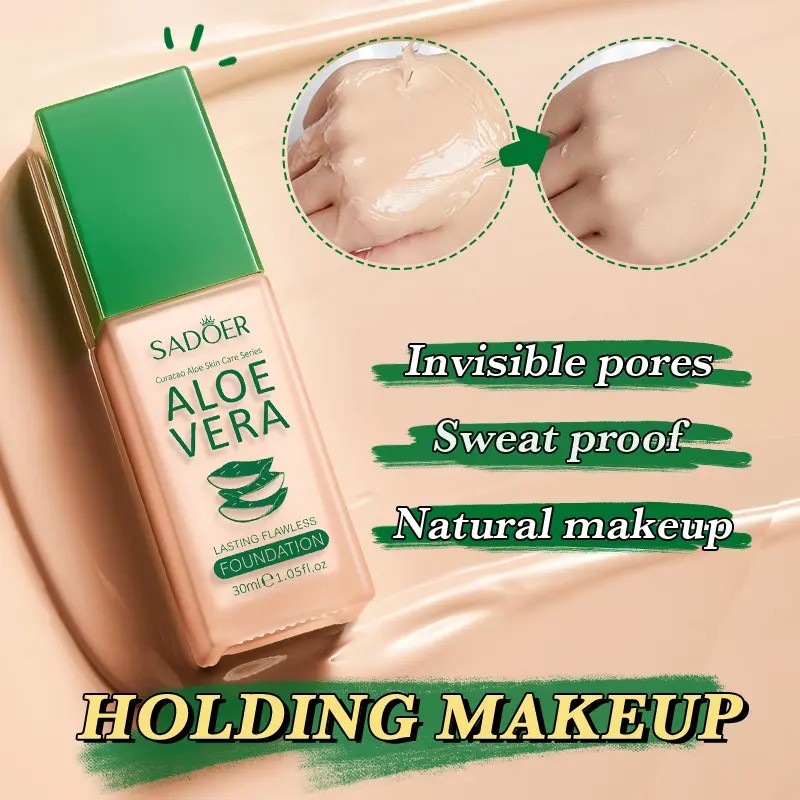 Hydrating Liquid Foundation - Smooth, Lightweight, Pore Concealing, Long-Lasting, Non-Caking,