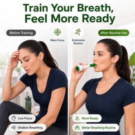 Adjustable Resistance Breathing Trainer – Portable Respiratory Muscle Exercise Tool for Running, Fitness & Endurance Training