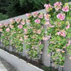 FAICOIA Artificial Flower for Hanging Basket Pink Artificial Geraniums Hanging