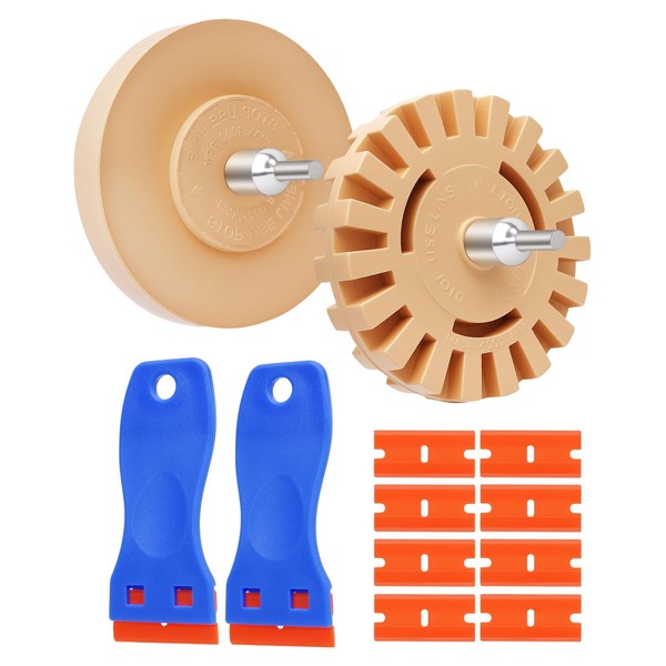 eFuncar Eraser Wheel for Drill, Sticker Remover Kit for Automotive