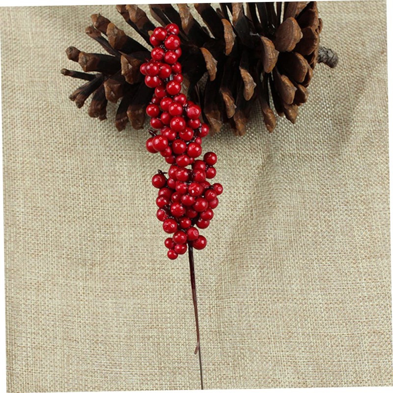 Gadpiparty 24pcs Artificial Berry Stems for Christmas Tree Decor Simulated