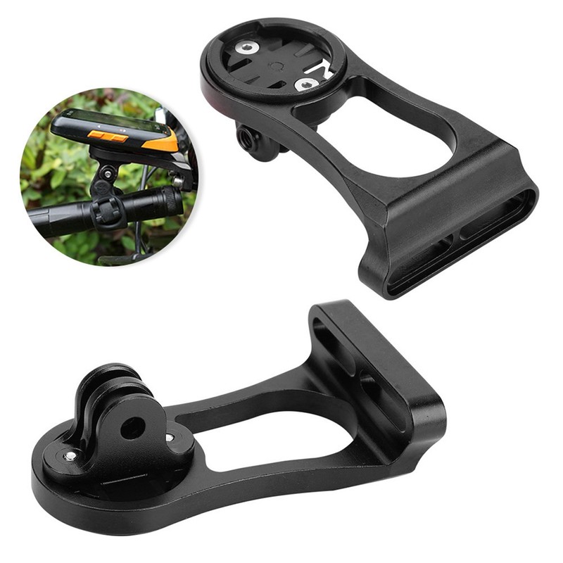 Bicycle Odometer Comupter Aluminium Alloy Extension Mount for Garmin (Black)