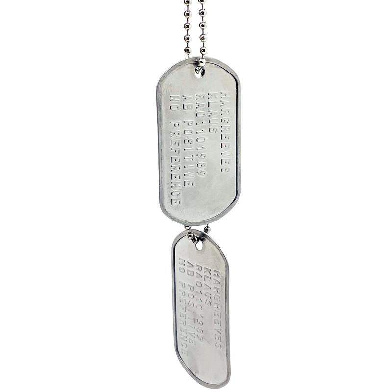 Klaus Hargreeves 'Number Four' Umbrella Academy Military Dog Tags -