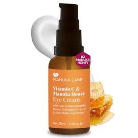 Vitamin C Eye Cream with Lemon Balm Leaf Extract, Manuka Honey & Eye Bright Extract | Plant Based Formula | Carefully formulated to keep your eyes bright and healthy!