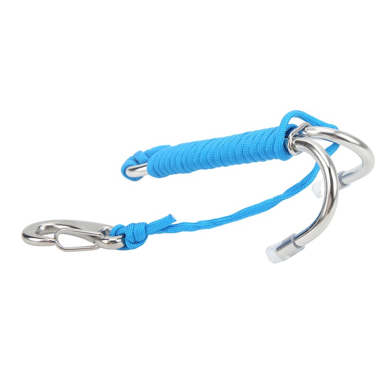 Diving Hooks Stainless Steel Double Reef Hook with Spiral Coil