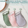 3 Stück Body Scrub Schwamm entfernt Abgestorbene Haut, Handschuh Peeling,