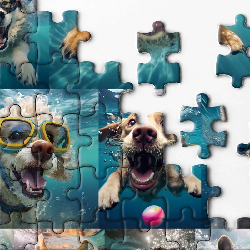 Dog Jigsaw Puzzle for Adults 1000 Piece, Funny Puppy Animal