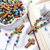 Kathfly 277 Pcs Wooden Cross Necklace Crafts Sunday School Crafts