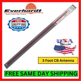 Universal Everhardt SOTT-3 CB Antenna Stainless Steel Tunable Red 1 1/2 Wave Winding Kit