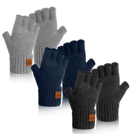 Fingerless Gloves Mens Black Fingerless Gloves Knit Gloves Fingerless Gloves for Women Mens Fingerless Gloves Fingerless Work Gloves Winter Gloves Driving Warm Gloves Fingerless Work Gloves Men Women