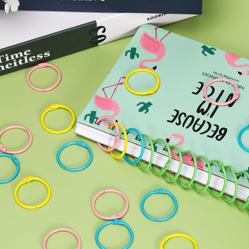 Arcjunys Binder Rings Multicolor Book Binder 30mm Loose Leaf Binder