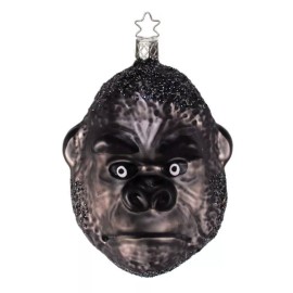 Inge-Glas of Germany Inge Glas Gorilla King of the Jungle 1-096-04 German Glass NEW w/FREE Gift Box