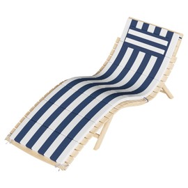 Chaise Lounge Cushion Outdoor, Foldable Lounge Chair Cushion with Headrest, Weather and Fade Resistant Replacement Lounge Chair Pad for Patio Furniture, Lawn, Pool, 80''L x 26''W x 1.18''T