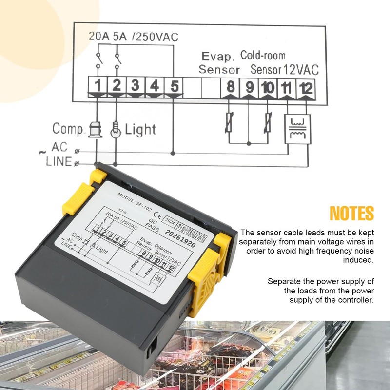 SOFEDY Electronic Temperature Controller SF-102 Digital Display Freezer Thermostat Regulator