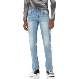 Buffalo David Bitton Men's Relaxed Straight Driven Jeans, Sandblasted Blue Wash Indigo, 34W x 32L